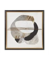 Madison Park Auric Beam Abstract Foil Framed Embellished Canvas