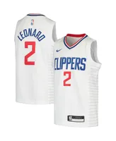 Big Boys Nike Kawhi Leonard White La Clippers 2020/21 Swingman Jersey - Association Edition