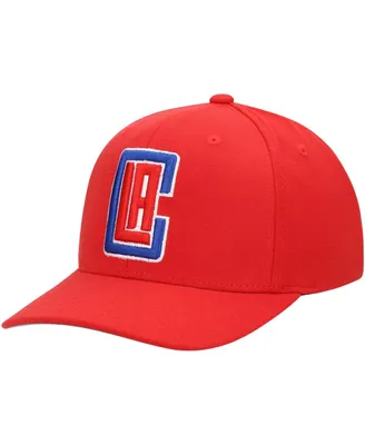 Men's Mitchell & Ness Red La Clippers Ground Stretch Snapback Hat