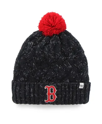 Women's '47 Navy Boston Red Sox Knit Cuffed Hat with Pom