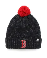 Women's '47 Navy Boston Red Sox Knit Cuffed Hat with Pom