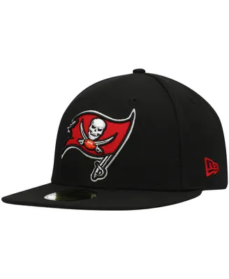 Men's New Era Black Tampa Bay Buccaneers Omaha Primary Logo 59Fifty Fitted Hat