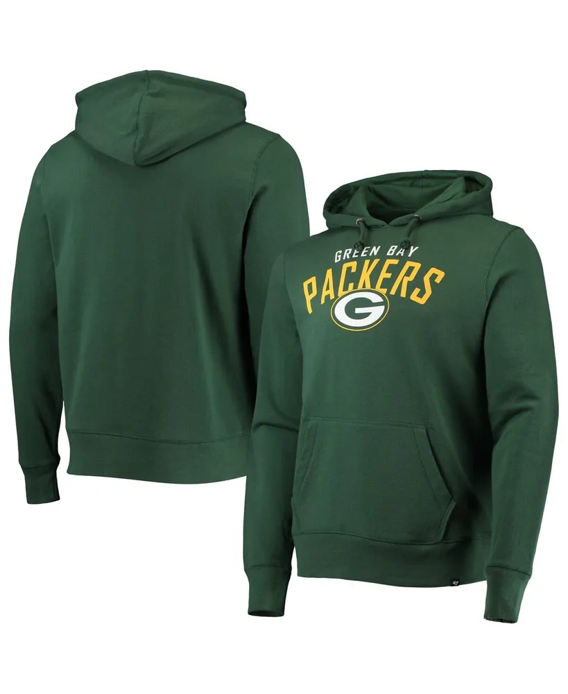 47 Brand Men's Green Green Bay Packers Box Out Headline Pullover