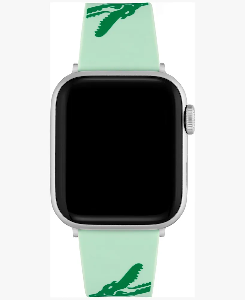 Lacoste Crocodile Print Turquoise Silicone Strap for Apple Watch 38mm/40mm