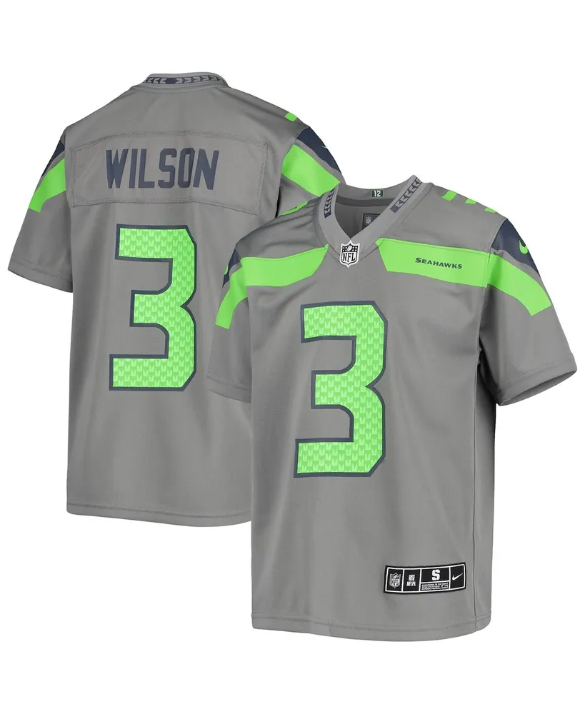 Big Boys Nike Russell Wilson Gray Seattle Seahawks Inverted Team Game Jersey