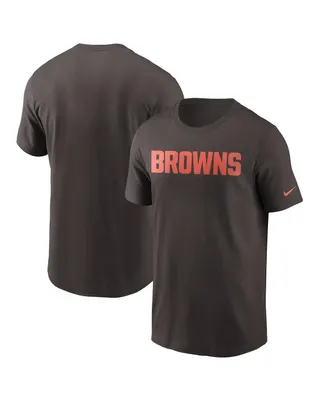 Men's Nike Brown Cleveland Browns Team Wordmark T-shirt