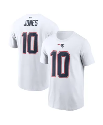 Men's Nike Mac Jones White New England Patriots Player Name Number T-shirt