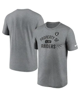 Men's Nike Heathered Charcoal Las Vegas Raiders Property Of Legend Performance T-shirt
