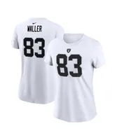 Women's Nike Darren Waller White Las Vegas Raiders Player Name Number T-shirt