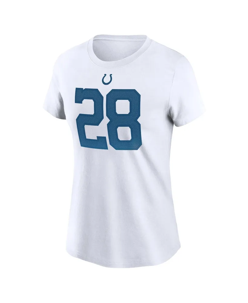 Women's Nike Jonathan Taylor White Indianapolis Colts Player Name Number T-shirt