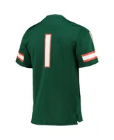 Men's adidas #1 Green Miami Hurricanes Team Premier Football Jersey