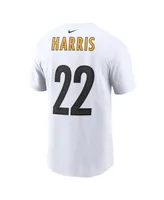 Men's Nike Najee Harris White Pittsburgh Steelers Player Name Number T-shirt