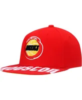 Men's Mitchell & Ness Red Houston Rockets Hardwood Classics Swingman Pop Snapback Hat