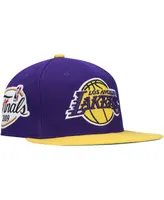 Men's Mitchell & Ness Purple, Gold Los Angeles Lakers 2009 Nba Finals Xl Patch Snapback Hat