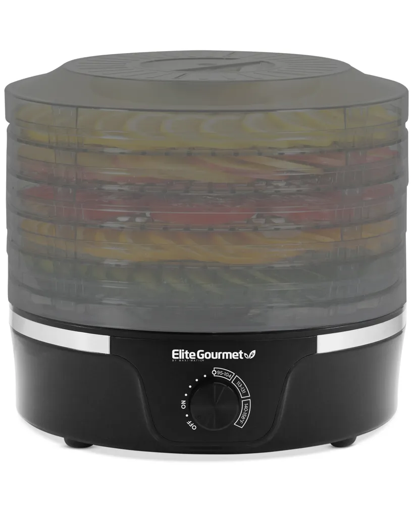 Elite Gourmet 5-Tier Food Dehydrator with Adjustable Temperature Control