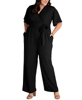 Kiyonna Plus Charisma Crepe Jumpsuit