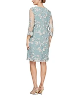 Alex Evenings Embroidered Jacket Dress