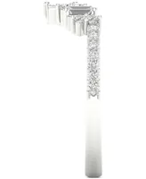 Diamond Baguette & Round Band (1/3 ct. t.w.) in 14k White Gold