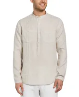 Cubavera Men's Regular-Fit Banded Collar Popover Linen Shirt