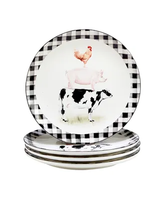 Certified International On The Farm Dinner Plate, Set of 4