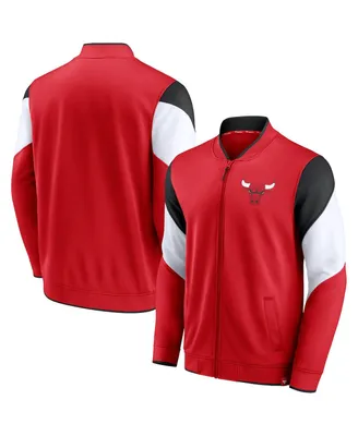 Men's Fanatics Red, Black Chicago Bulls League Best Performance Full-Zip Jacket