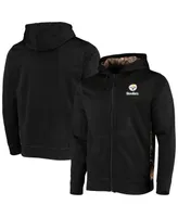 Men's Dunbrooke Black, Realtree Camo Pittsburgh Steelers Decoy Tech Fleece Full-Zip Hoodie