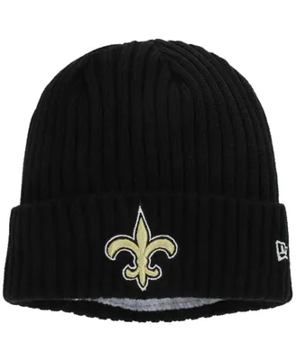 Big Boys New Era Black New Orleans Saints Team Core Classic Cuffed Knit Hat