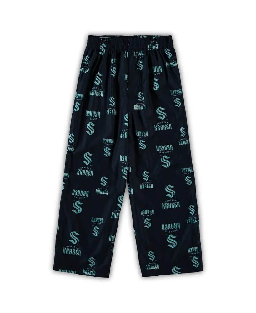 Preschool Boys and Girls Deep Sea Blue Seattle Kraken Team Logo Sleep Pants