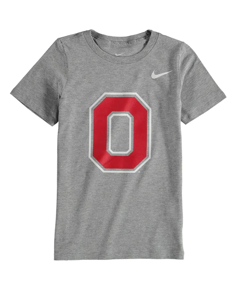 Preschool Boys and Girls Nike Charcoal Ohio State Buckeyes Logo T-shirt