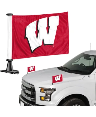 Pro Mark Wisconsin Badgers Auto Ambassador Flag Set