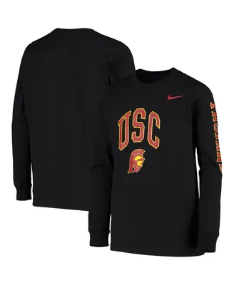 Big Boys Nike Black Usc Trojans Arch & Logo 2-Hit Long Sleeve T-shirt