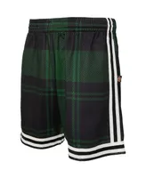 Men's Mitchell Ness x Uninterrupted Kelly Green and Black Boston Celtics Hardwood Classics Swingman Shorts