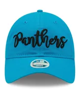 Women's New Era Blue Carolina Panthers Script 9Twenty Adjustable Hat