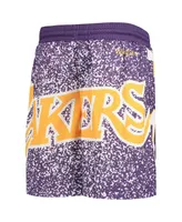 Big Boys Mitchell & Ness Purple Los Angeles Lakers Hardwood Classics Jumbotron Shorts