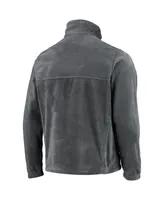 Men's Columbia Brooklyn Nets Heathered Charcoal Flanker Full-Zip Jacket