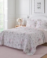 Laura Ashley Breezy Floral Reversible Piece Quilt Set