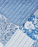 Laura Ashley Paisley Patchwork Reversible Piece Quilt Set