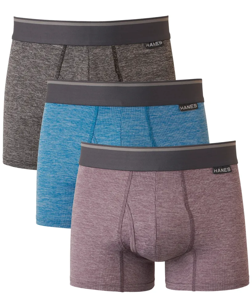 Hanes Premium Men's Stretch Woven Boxer Shorts 4pk - Blue/Green S