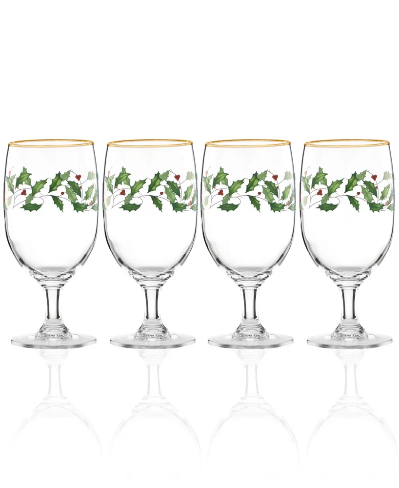 Lenox Holiday/Christmas Wine Glasses