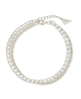 Curb Polished Chain Link Bracelet - Silver