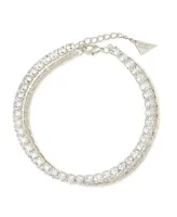 Curb Polished Chain Link Bracelet - Silver