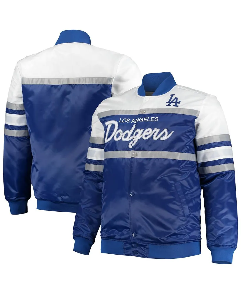 Los Angeles Dodgers Mitchell & Ness Satin Raglan Full-Snap Varsity Jacket -  Black