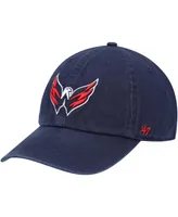 Men's Navy Washington Capitals Logo Franchise Fitted Hat