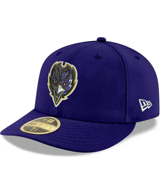 New Era Men's White Baltimore Ravens Omaha Alternate Logo 59FIFTY Fitted Hat