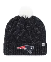 Women's Navy New England Patriots Fiona Logo Cuffed Knit Hat with Pom