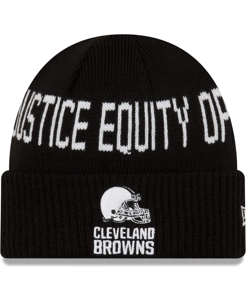 Big Boys and Girls Black Cleveland Browns Social Justice Cuffed Knit Hat