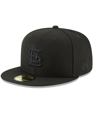 Men's Black St. Louis Cardinals Black on Black 59FIFTY Fitted Hat