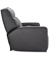 Closeout! Dextan Leather -Pc. Sofa with Power Recliners