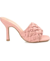 Journee Collection Women's Raquelah Woven Stiletto Sandals