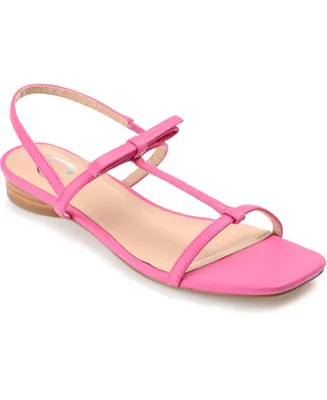 Journee Collection Women's Zaidda T Strap Flat Sandals